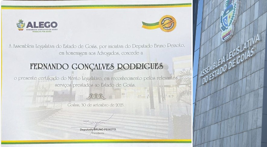 Capa: Mérito Legislativo da Assembleia Legislativa do Estado de Goiás (ALEGO)