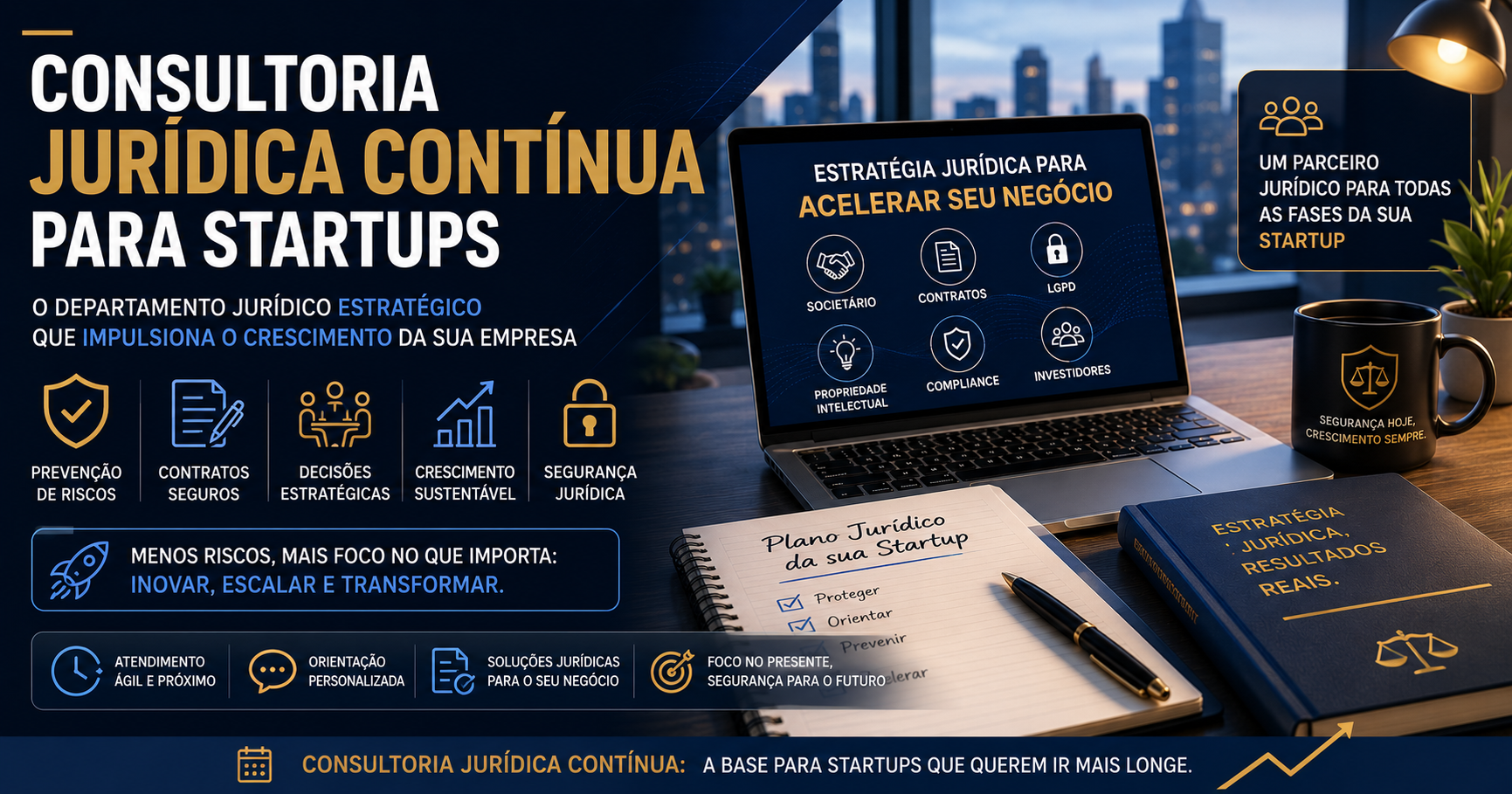 Capa: Consultoria Jurídica Contínua para Startups: O Departamento Jurídico Estratégico que Impulsiona o Crescimento da Empresa