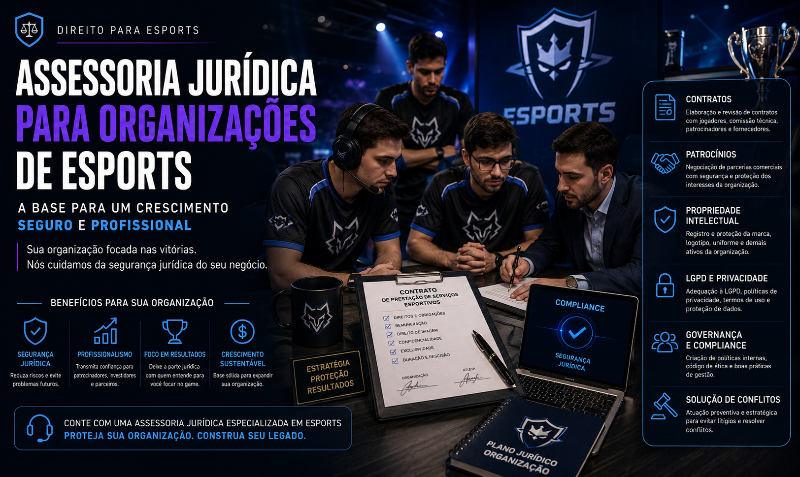 Capa: Assessoria Jurídica para Organizações de eSports: A Base para um Crescimento Seguro e Profissional